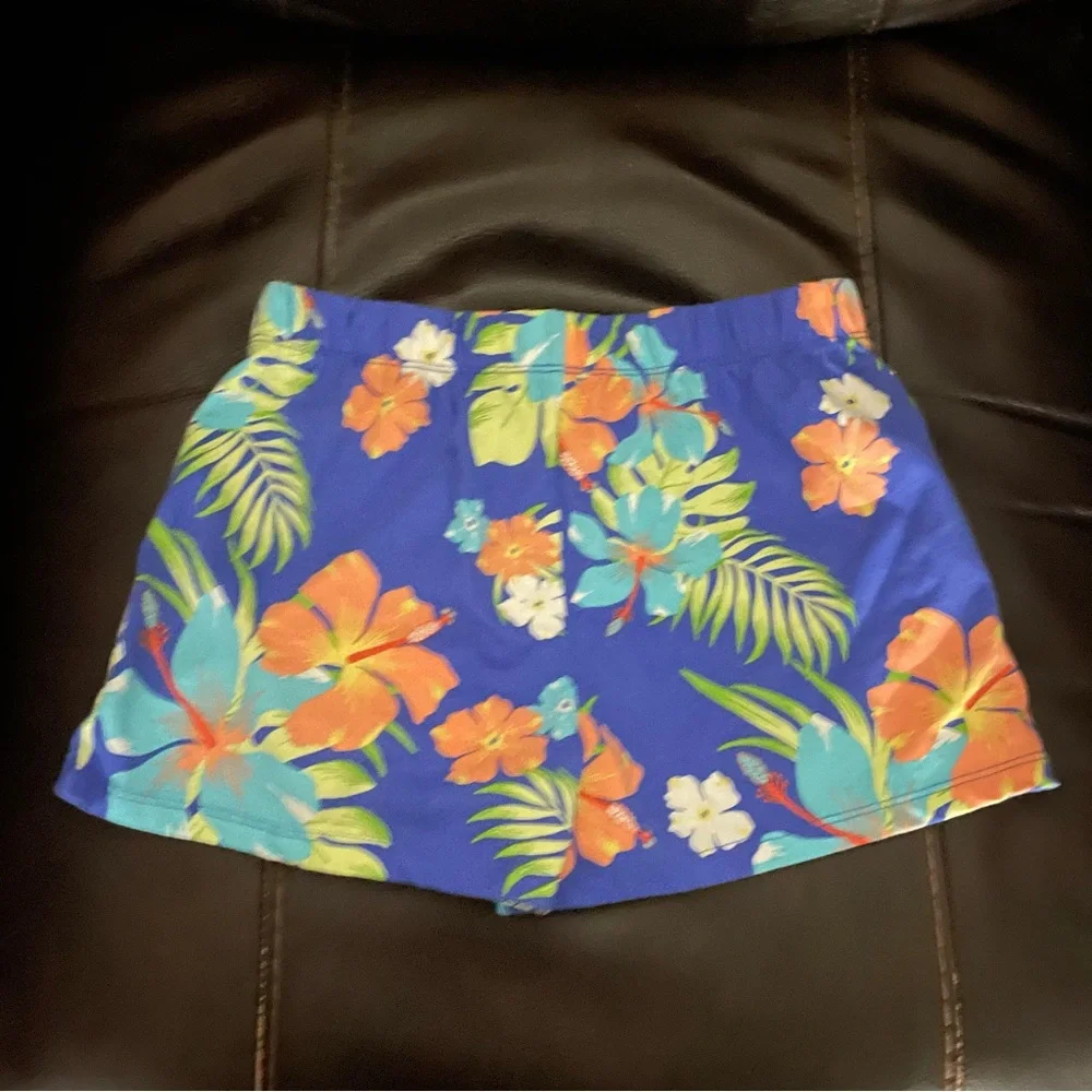 The Children's Place Blue Floral Athletic Shorts
